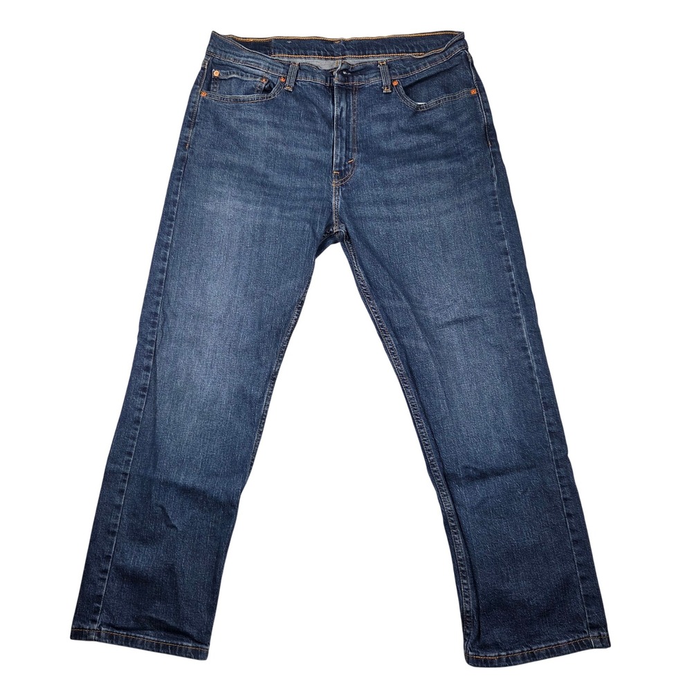 Levi's 505 Regular Fit Jeans Mens 36x29 Blue Excellent Straight Leg Stretch